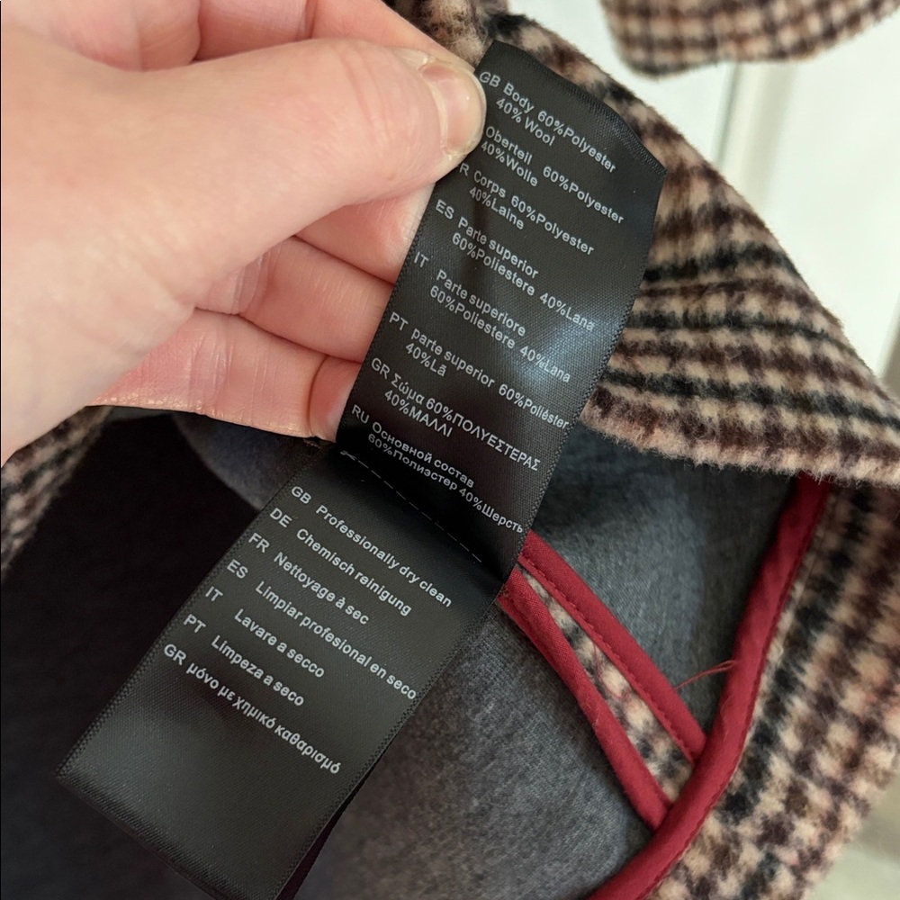 Scotch & Soda Brown Plaid Wool Coat - Picture 9 of 11